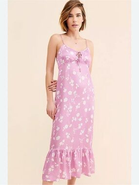 Anthropologie Saltwater Luxe Floral Cami Midi Dress size M NWOT